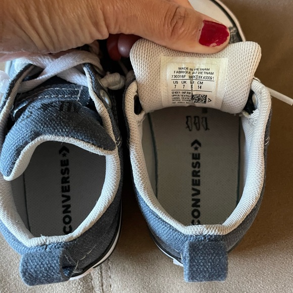 Converse All Stars Blue Toddler Unisex Size 7 - Picture 5 of 6